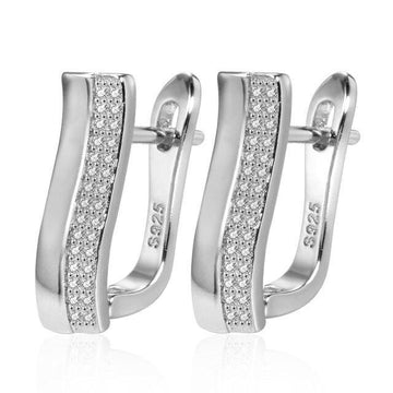 Trendy Crystal Flower Paved AAA+ Cubic Zirconia Gold Color Stud Earrings - The Jewellery Supermarket